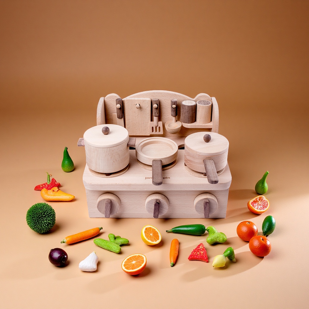 迷你实木厨房玩具儿童过家家益智仿真餐厨具水果蔬菜切切乐套装