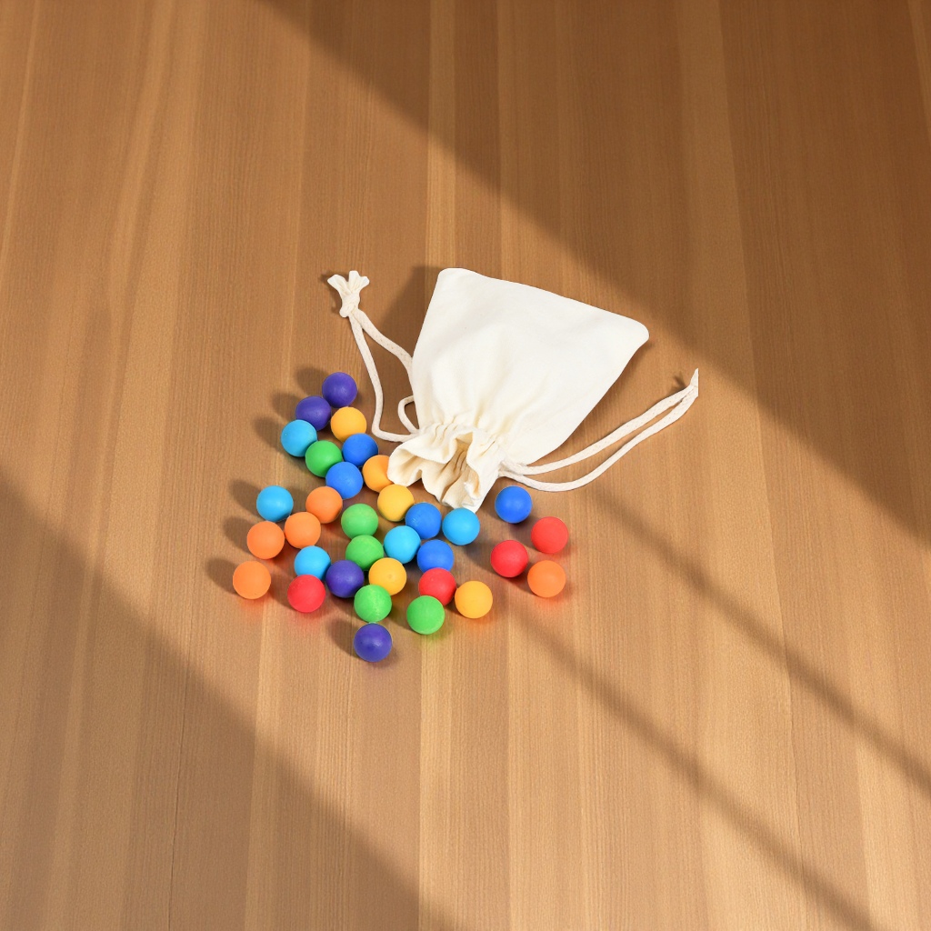 Wooden rainbow balls in 12 colors, Montessori educational AIDS, educational ball toys, children's solid wood building blocks, round balls Application Scenario
