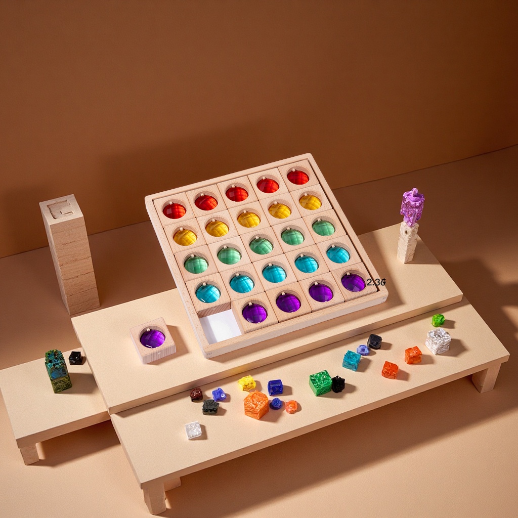 Gemstone building block cube cross assembly early childhood education and intelligence toy, light and shadow translucent cross-border children's toy Specification drawing