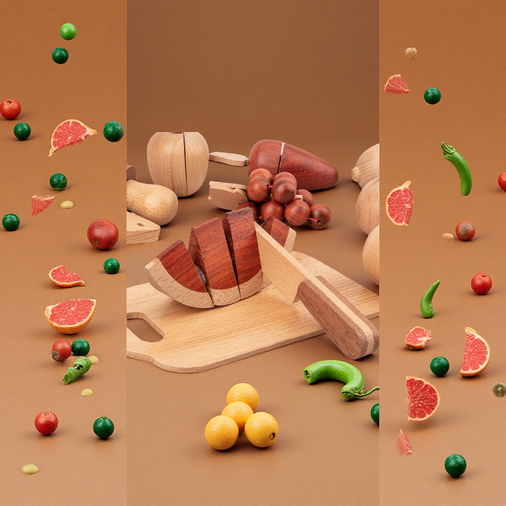 Wooden fruit Cutter Fun Children's educational toy Simulation kitchen Fruit and vegetable Cutter Fun Baby house play toy Application Scenario