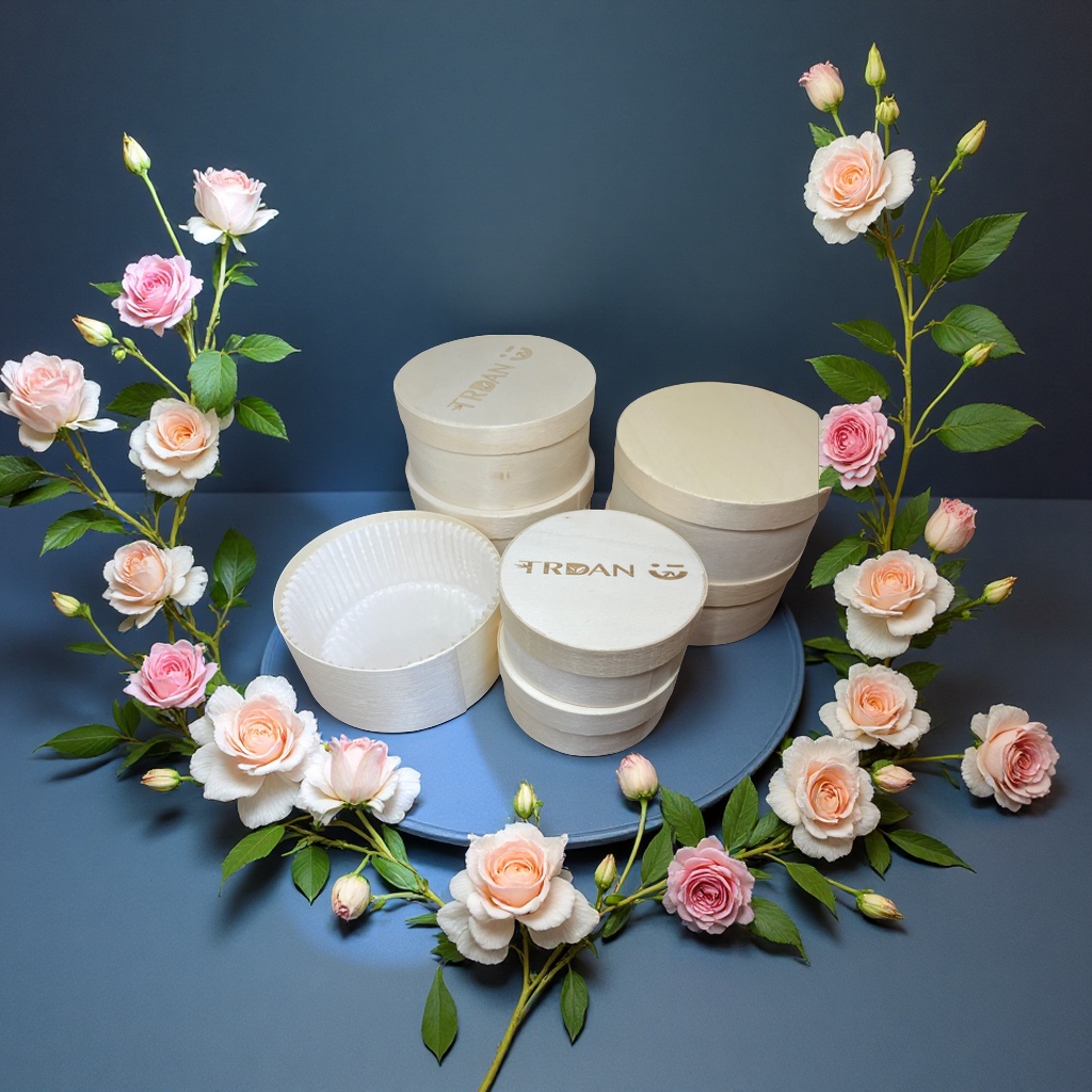 The Basque cheesecake bamboo and wood box tiramisu souvenir box was once beautifully packaged by baking Application Scenario