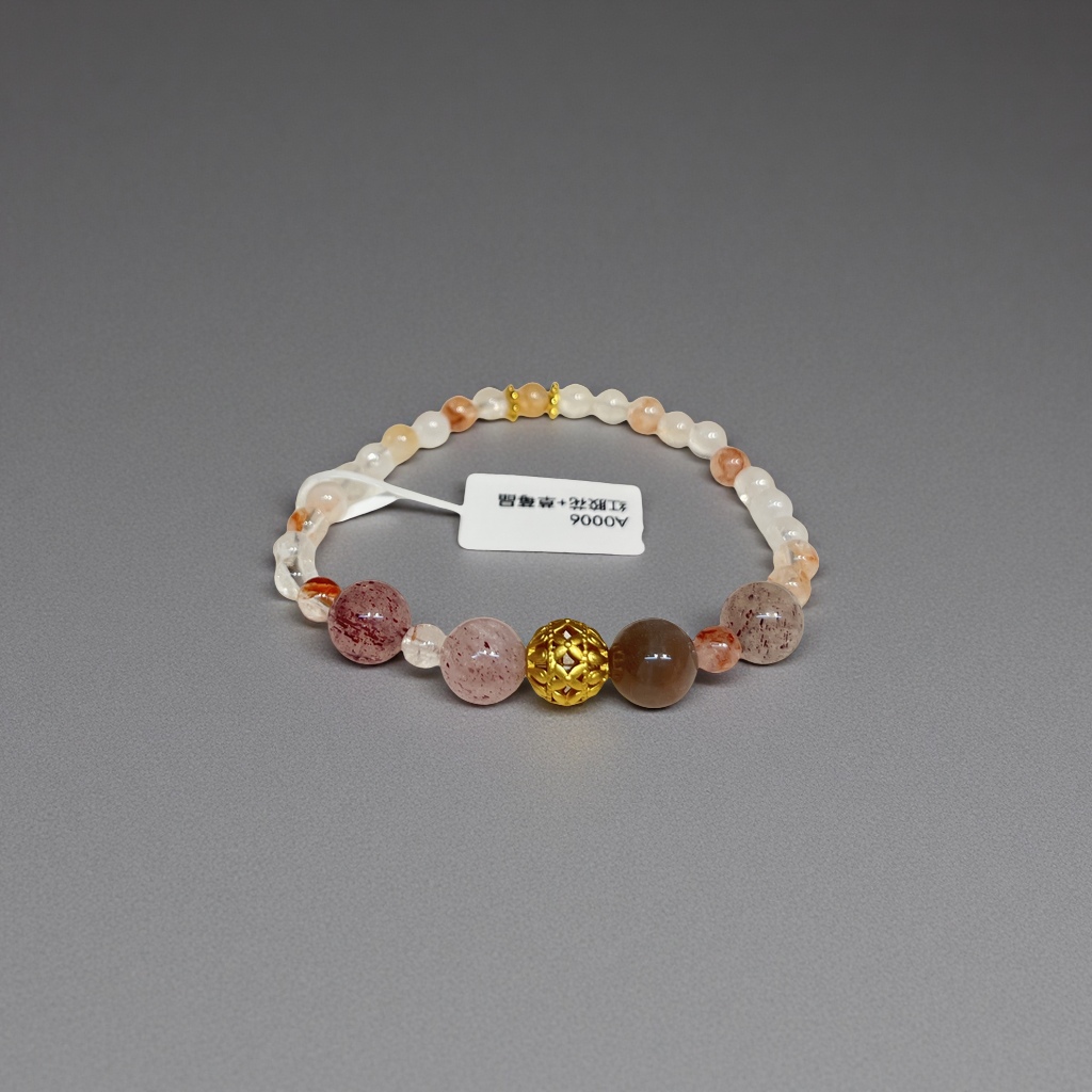 天然石手链紫晶黄塔晶手串时尚简约男女款手饰饰品礼物赠品