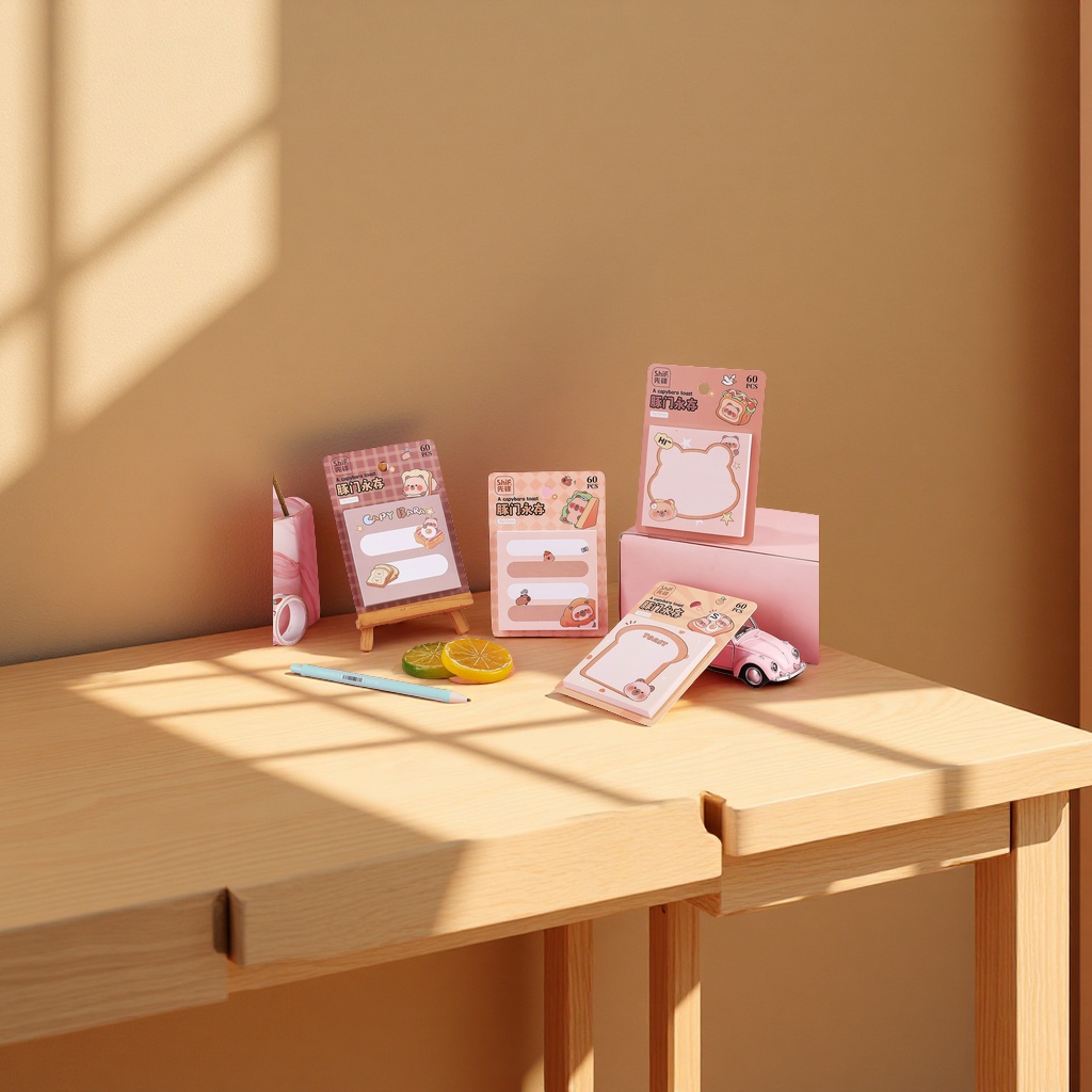 Pioneer 8716 Sticky Notes, a cute cartoon notepad with 60 pages, is a small sticky notepad for students