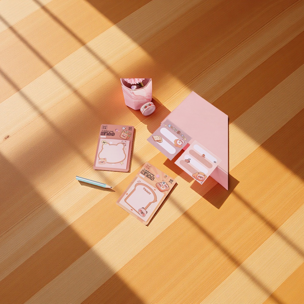 Pioneer 8716 Sticky Notes, a cute cartoon notepad with 60 pages, is a small sticky notepad for students Specification image