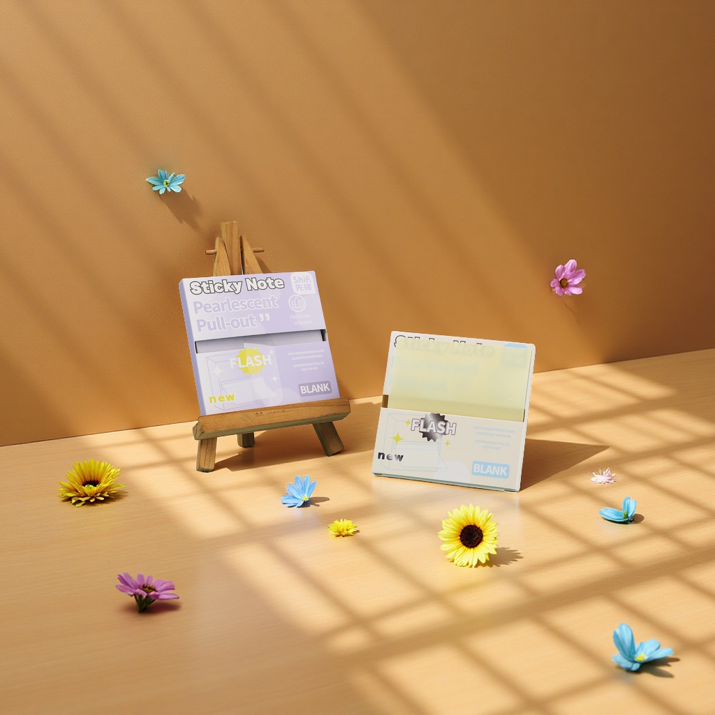 Pioneer 8715 Pull-out matte Pearlescent sticky Notes Cartoon notepad small notebook 50 pages for multiple uses Specification image