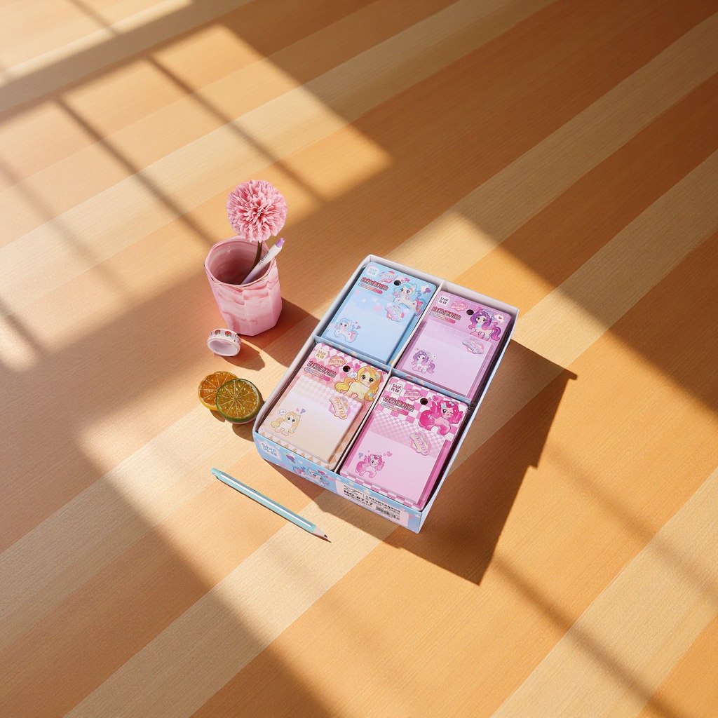 Pioneer 8717 Sticky Notes, cute Little Horse notepad, 60 pages, Strong stickiness, student sticky note paper, office supplies Item Picture