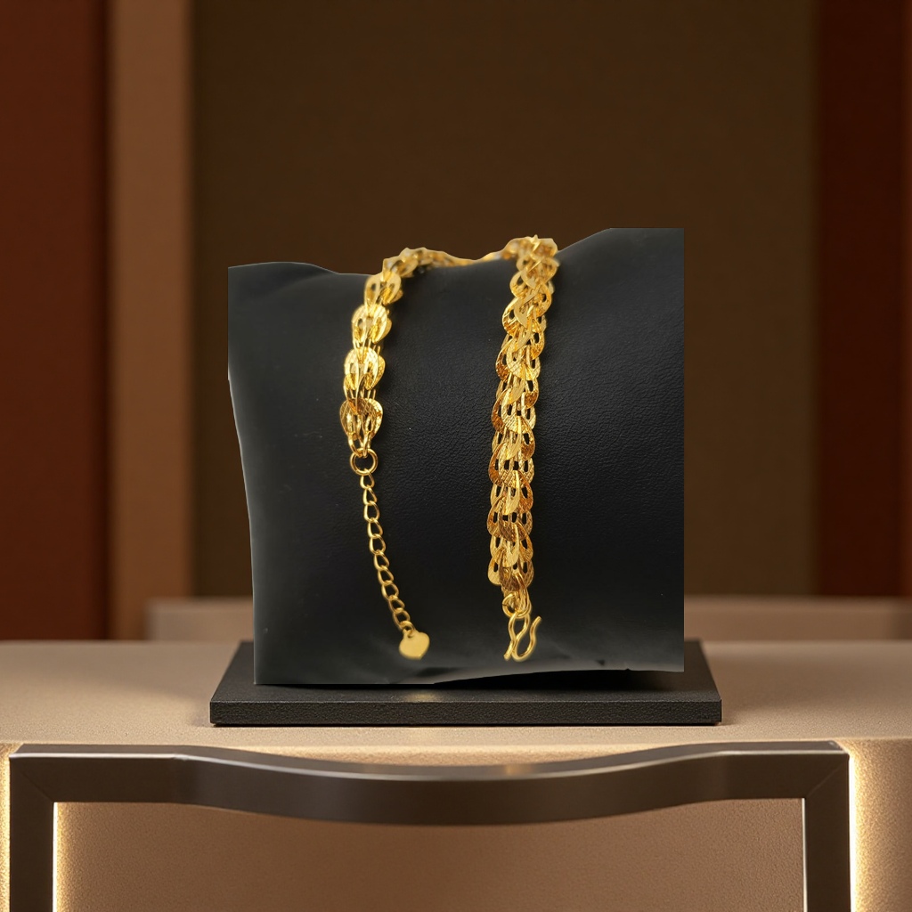 Brass gold-plated phoenix tail bracelet for women, a popular live-streaming product that retains color and is durable. New wholesale accessory