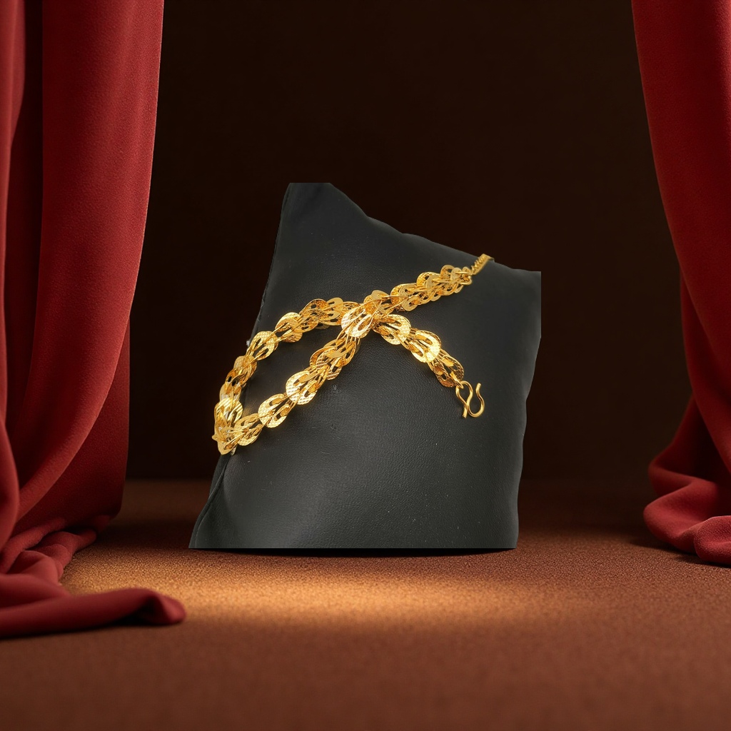 Brass gold-plated phoenix tail bracelet for women, a popular live-streaming product that retains color and is durable. New wholesale accessory details Picture