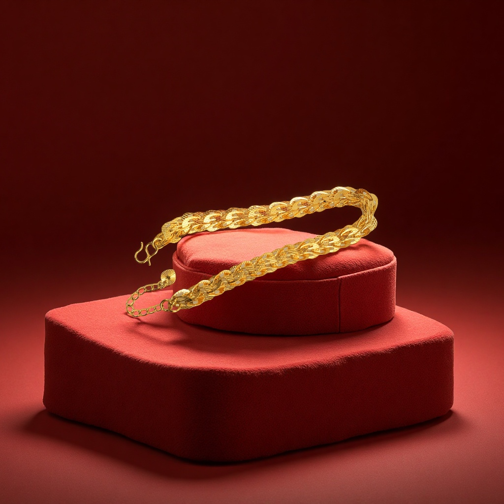 Brass gold-plated phoenix tail bracelet for women, a popular live-streaming product that retains color and is durable. New wholesale accessory Item Picture
