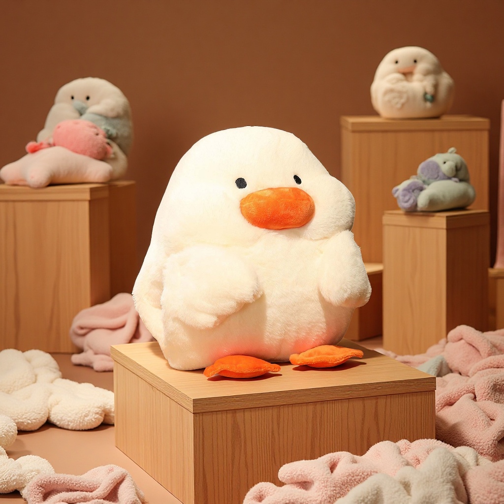 Cartoon animal embroidery warm hand pillow, multi-functional plush cushion blanket, three-in-one warm hand pillow, pillow quilt, suitable for winter casual home details Picture