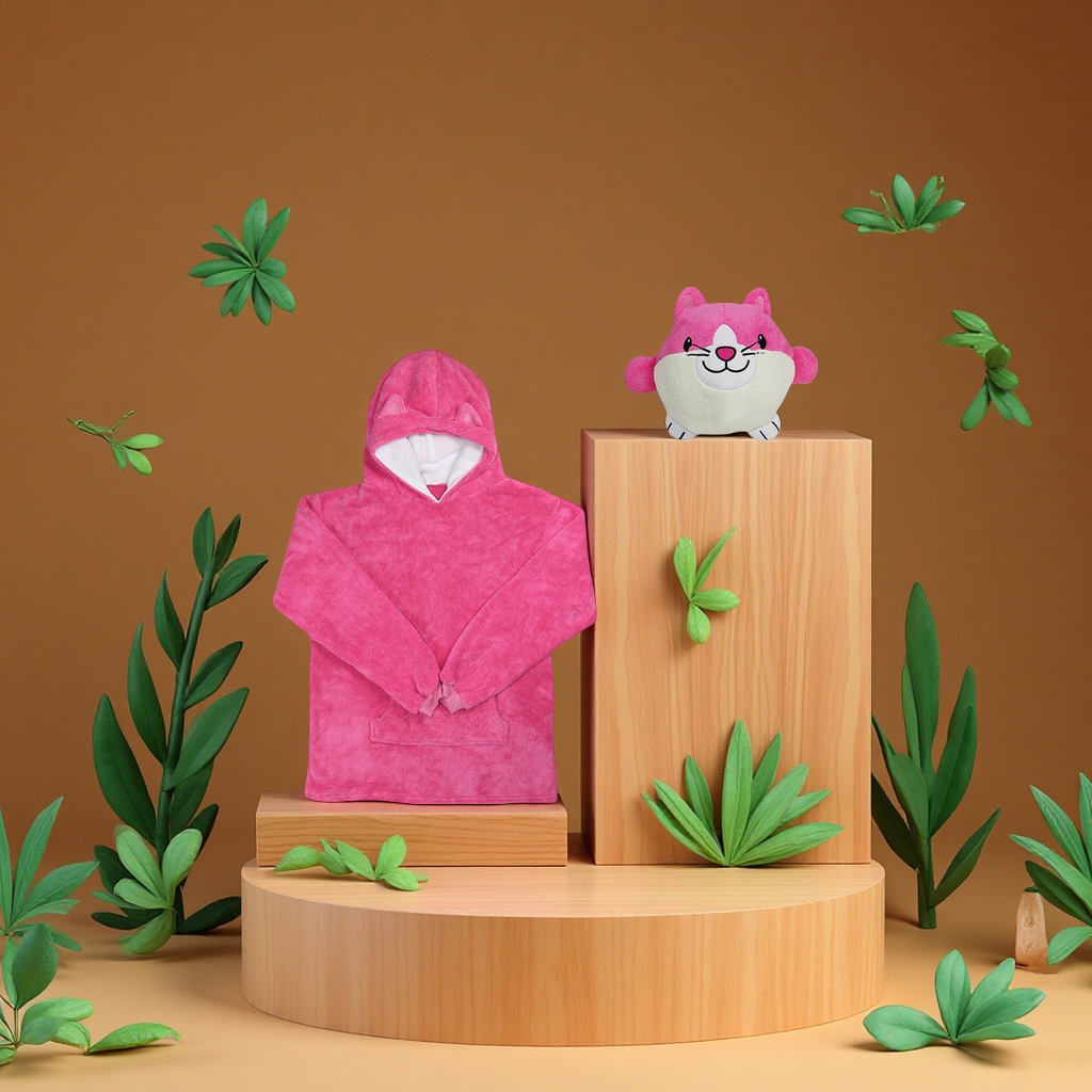 Cartoon lazy children's hoodie, variable animal pillowcase head pajamas, cute dinosaur toys, plush dolls Item Picture