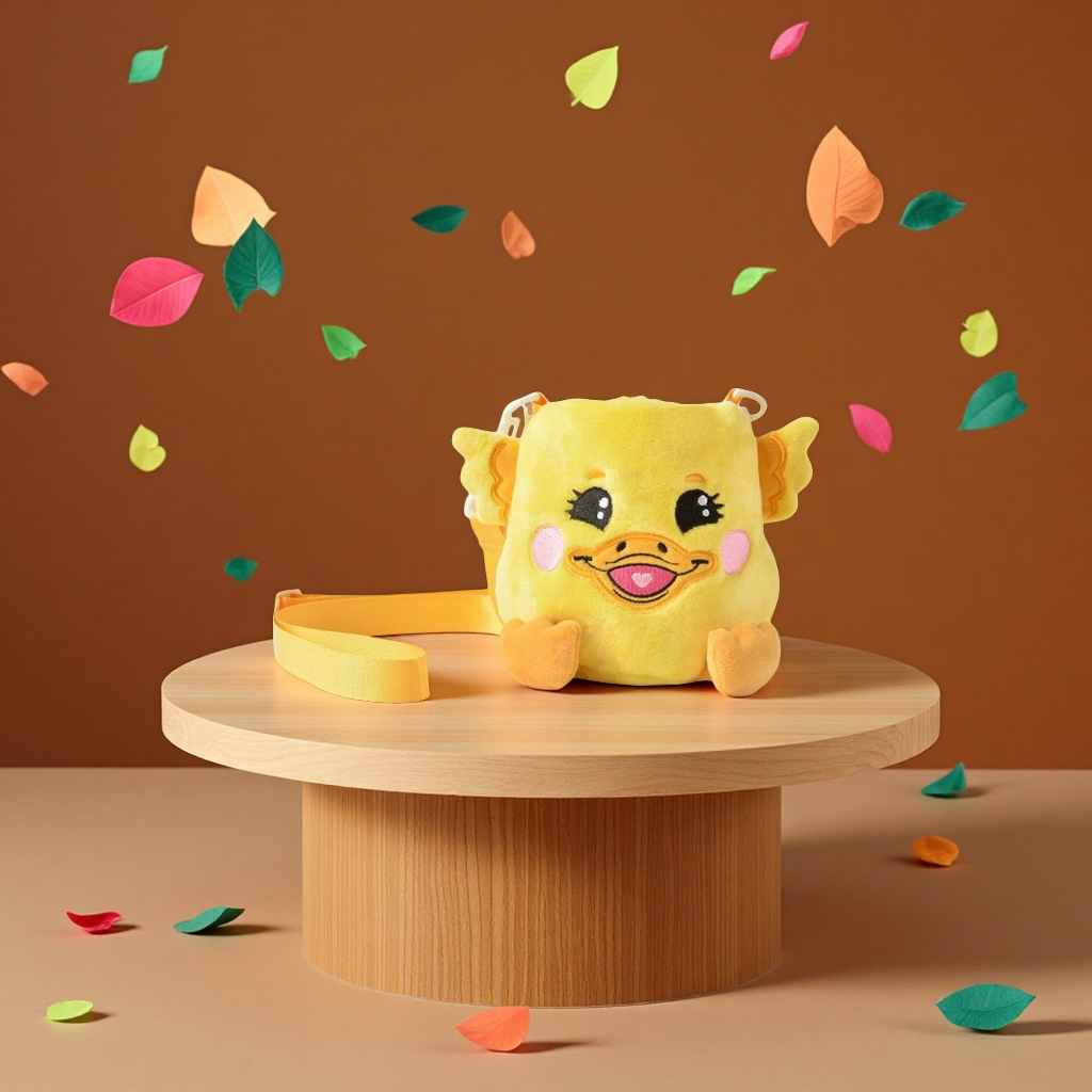 The plush decorative water cup protective cover with a large belly is suitable for children to carry diagonally. It is portable and resistant to bumps when going out. The cup cover is adjustable Application Scenario