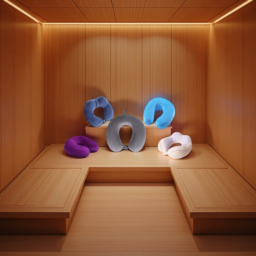 Wholesale best-selling memory foam U-shaped neck pillows, cervical neck protection, travel airplane pillows, custom multi-functional neck pillows, comfortable neck protection Specification image