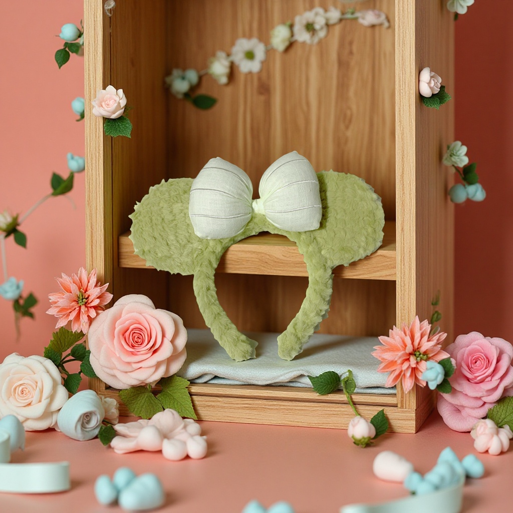 Cartoon animal plush hair clips, cute headwear, hand-embroidered Kawaii hair clips and headbands, versatile accessories for children and girls Item Picture