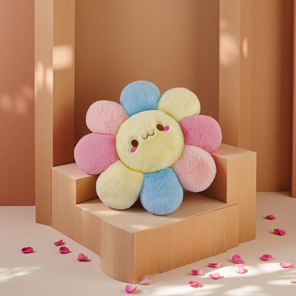 Plush flower cushions, super soft sofa throw pillows, decorative flower dolls, student bedroom cushions, office plush cushions details Picture