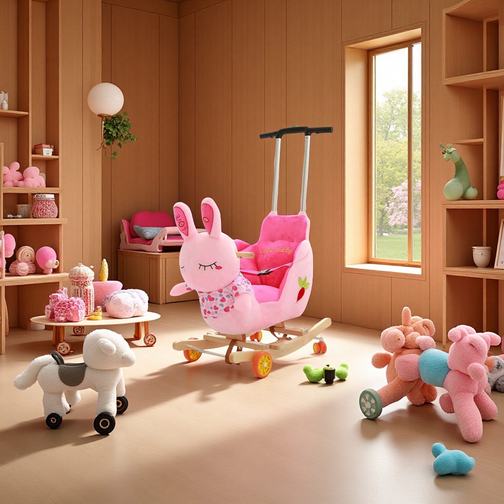 摇马宝宝摇椅儿童摇摇椅婴儿摇摇椅多功能宝宝摇椅可升降带音乐玩具产品图