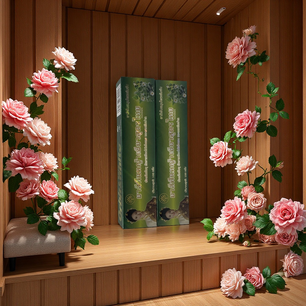 泰国草本清新口感牙膏100g防蛀含氟亮白牙齿护理