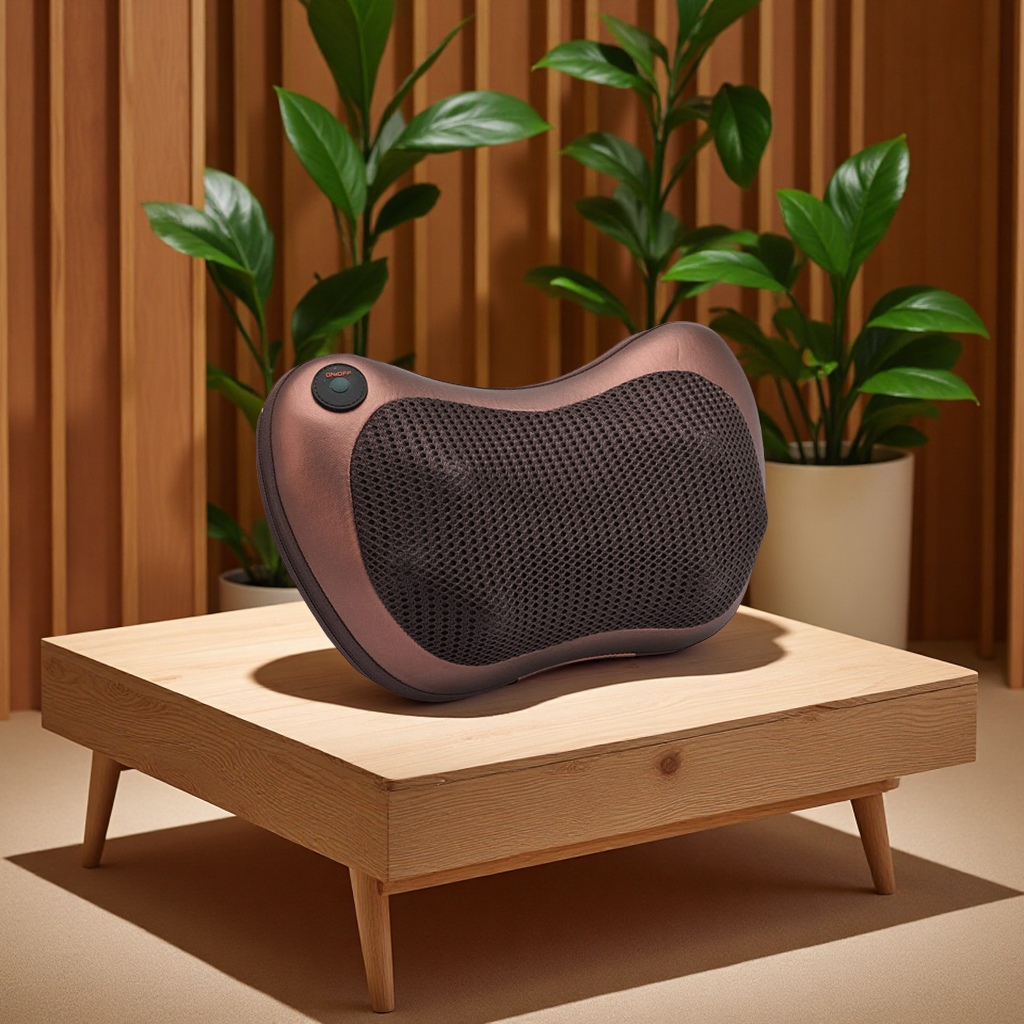 Multi-Functional Cross-Border Cervical, Waist, Shoulder And Neck Massage Device, Car And Home 8-Head Heated Electric Massage Pillow, Cushion And Seat Cushion Item Picture