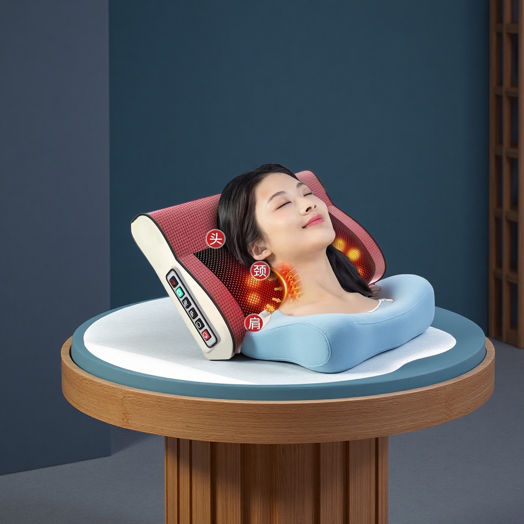 The Cross-Border Multi-Functional Massage Pillow Is Suitable For Cervical, Shoulder And Neck Kneading, Full-Body Relaxation, Lumbar Support And Seat Cushion