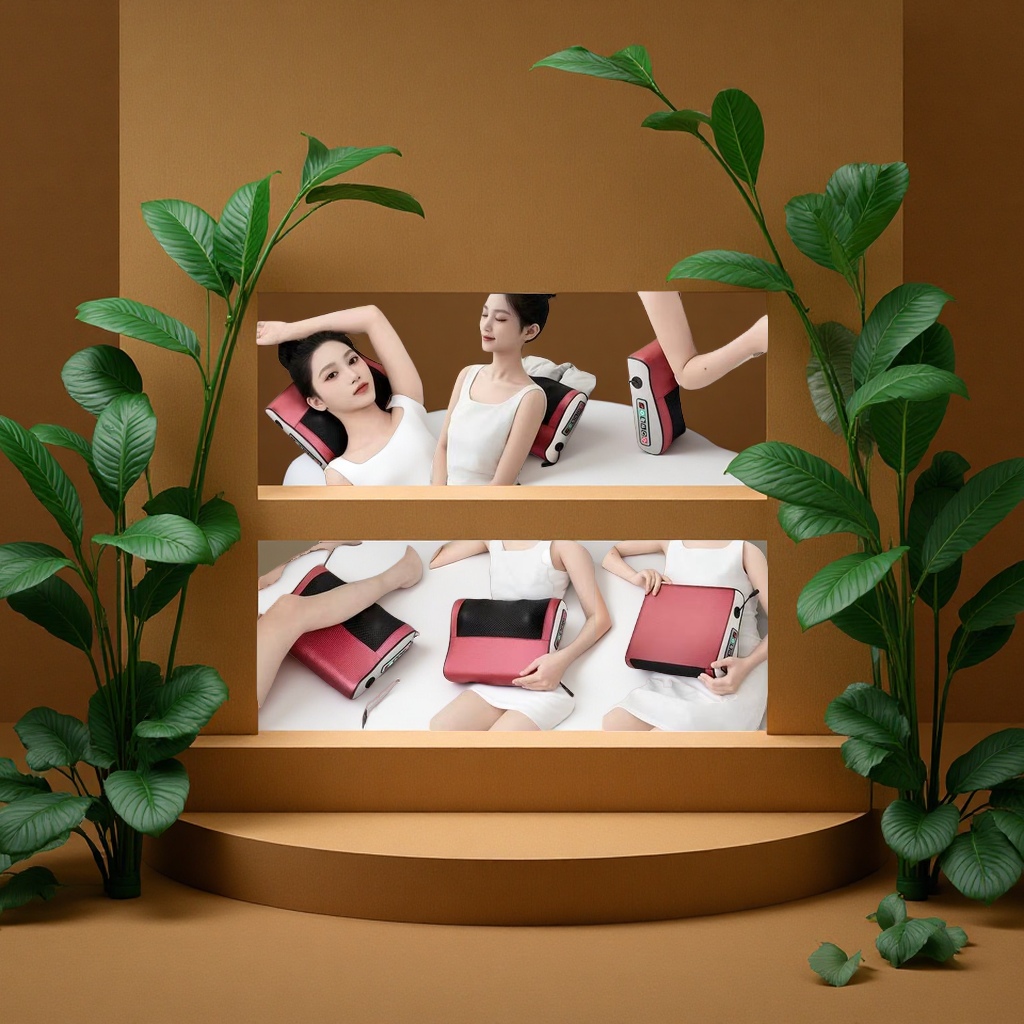 The Cross-Border Multi-Functional Massage Pillow Is Suitable For Cervical, Shoulder And Neck Kneading, Full-Body Relaxation, Lumbar Support And Seat Cushion Application Scenario