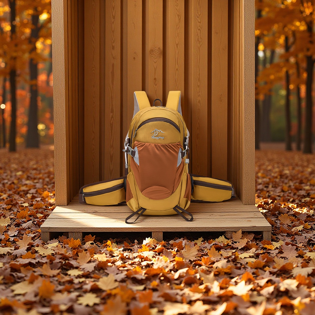 户外运动野餐双肩包大容量防泼水徒步登山背包休闲旅游轻便户外包