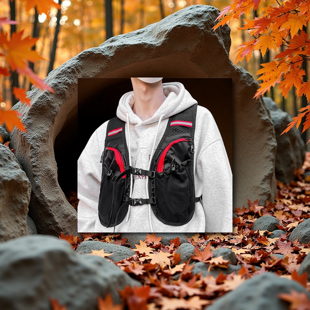 Multi-functional mountain climbing backpack, outdoor sports cycling vest backpack, large-capacity lightweight running and cross-country water bag backpack, sports backpack
