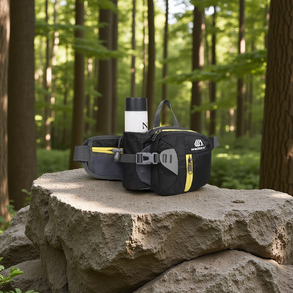 Outdoor multi-functional marathon running waist bag, casual sports water bottle, mobile phone, men's and women's cycling travel chest bag, sports accessories bag details Picture