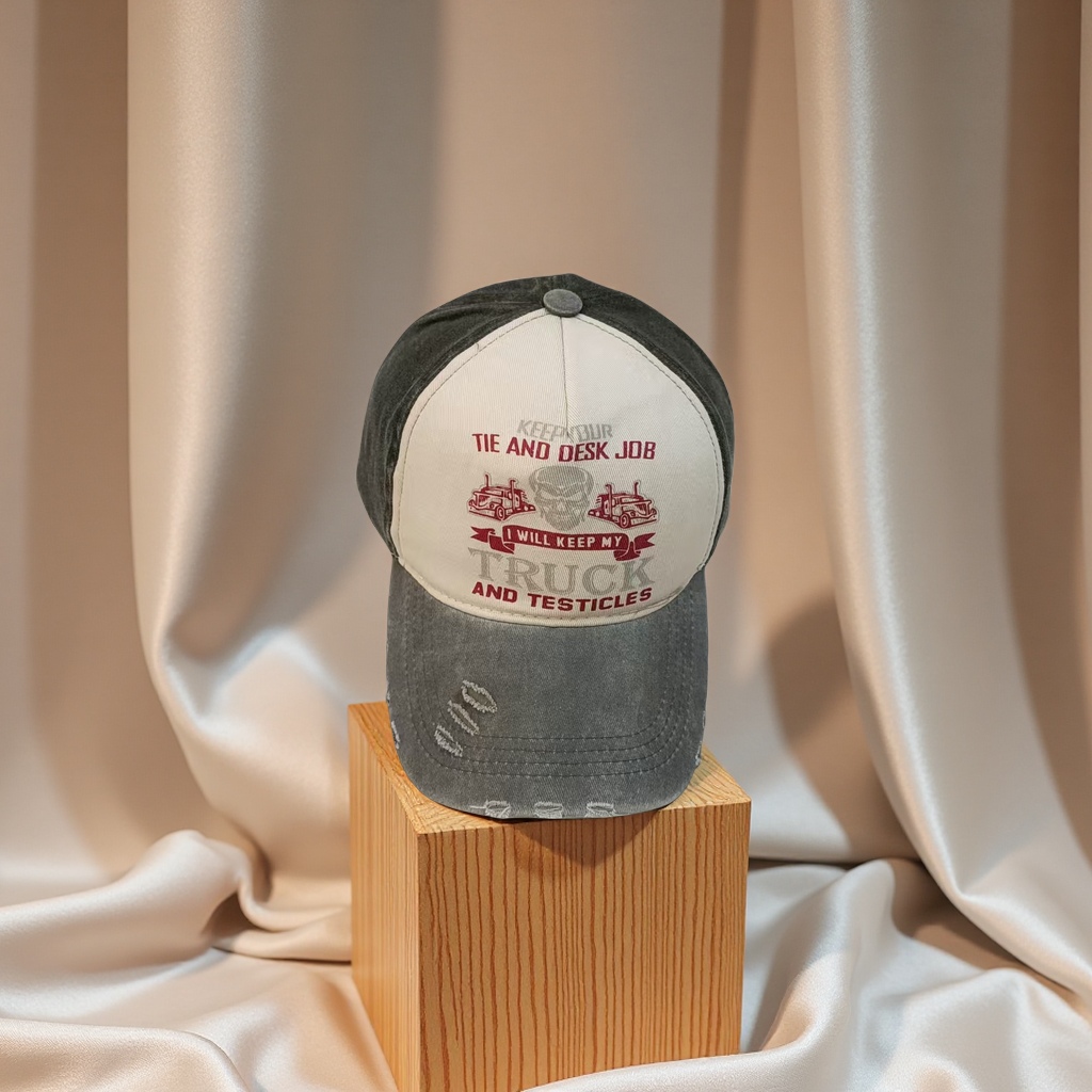 European and American trend adult baseball caps, women's printed skull letter casual baseball caps, men's truck driver caps Application Scenario