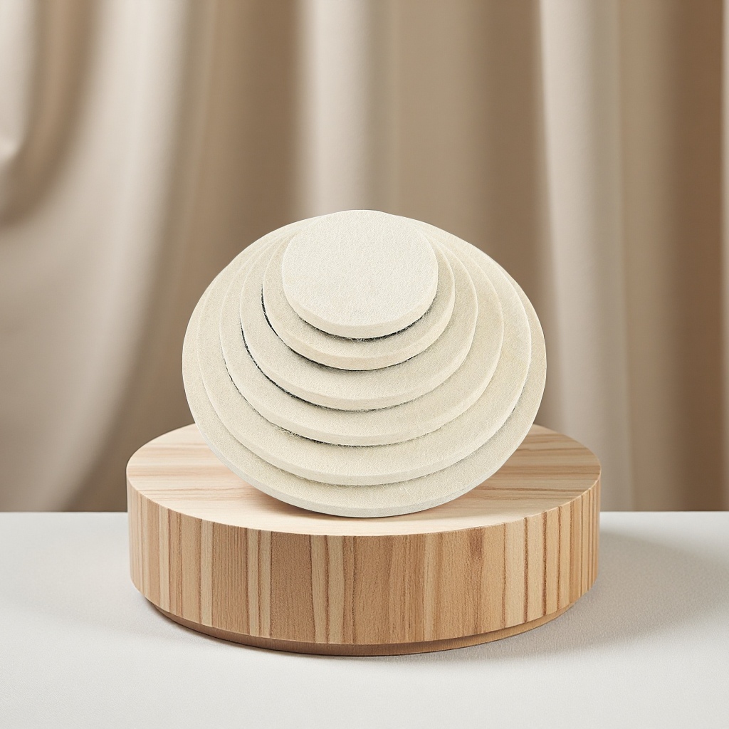 植绒羊毛抛光轮自粘毛毡轮汽车玻璃油膜清洁打磨盘高密度细羊毛球