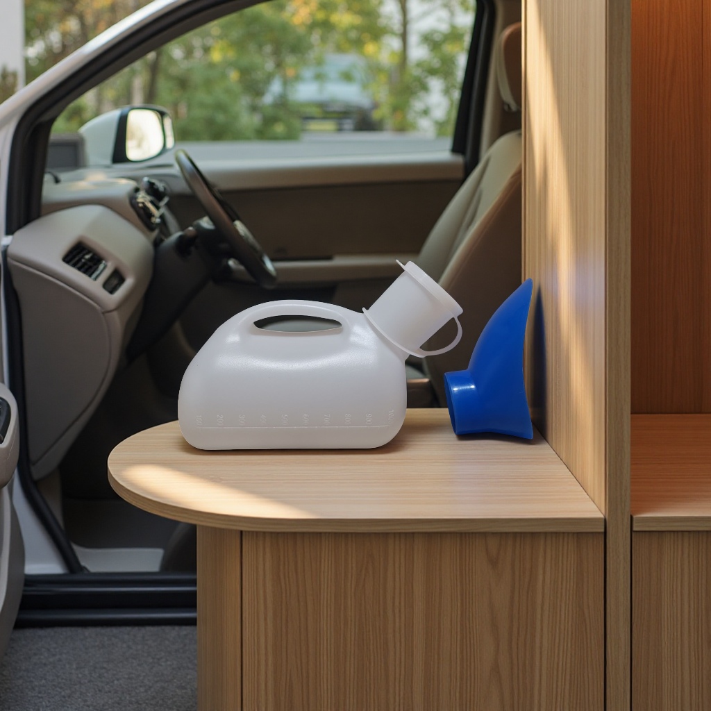 The manufacturer supplies 1000ML unisex car urinals with interfaces for children and the elderly, which are practical and portable Application Scenario