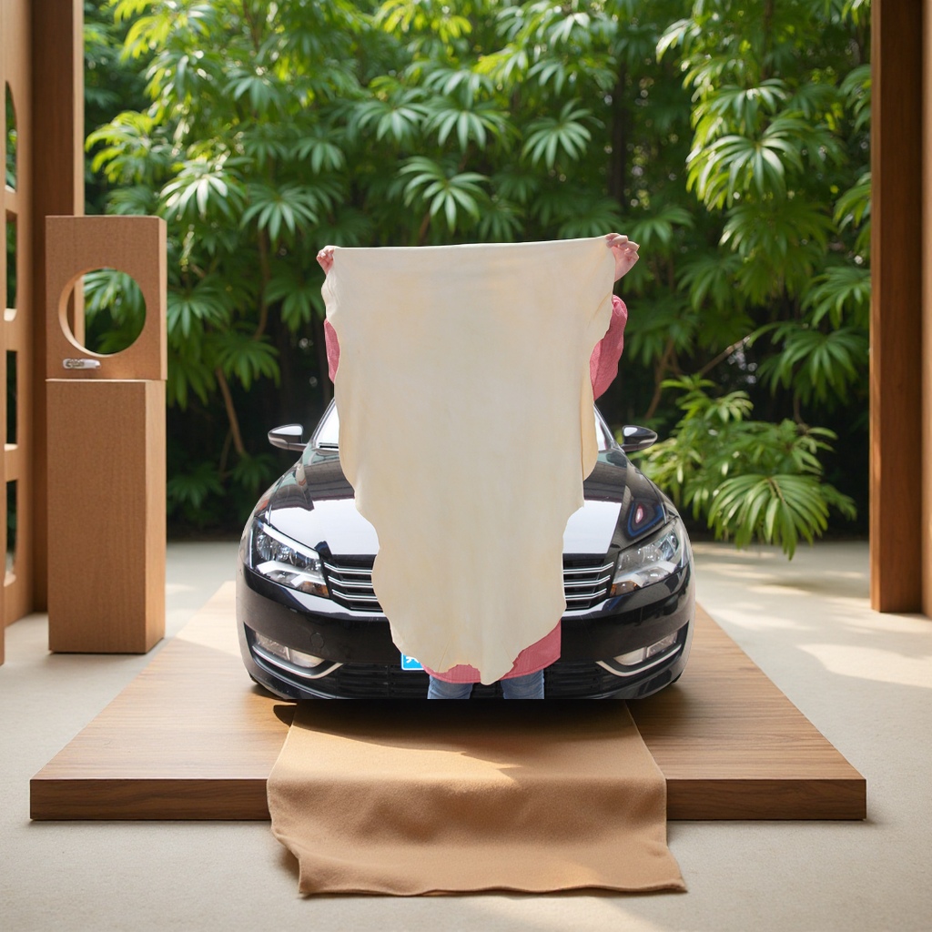 批发大号麂皮擦车巾天然真皮清洁巾鸡皮布羊皮汽车美容工具