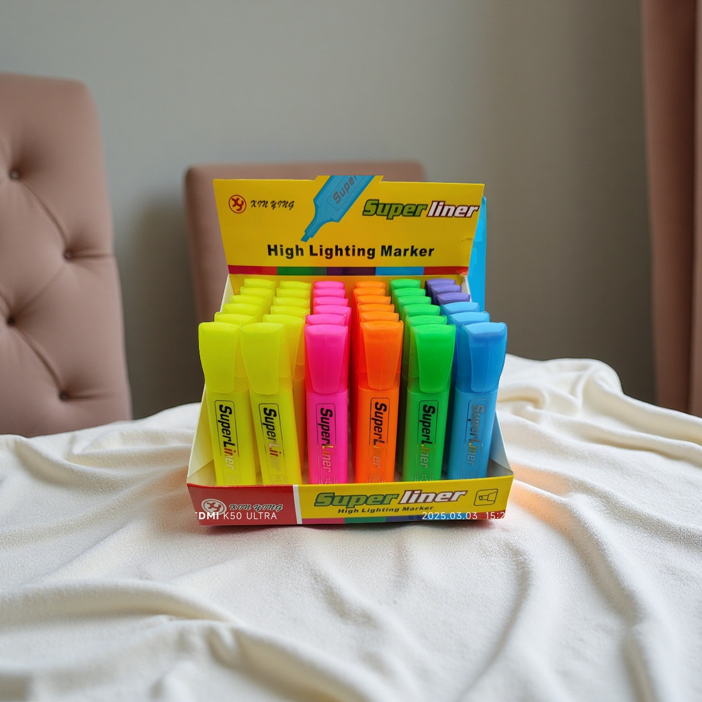 创意荧光笔学生绘画涂鸦重点标记扁款粗划笔4支装PVC袋彩色批发