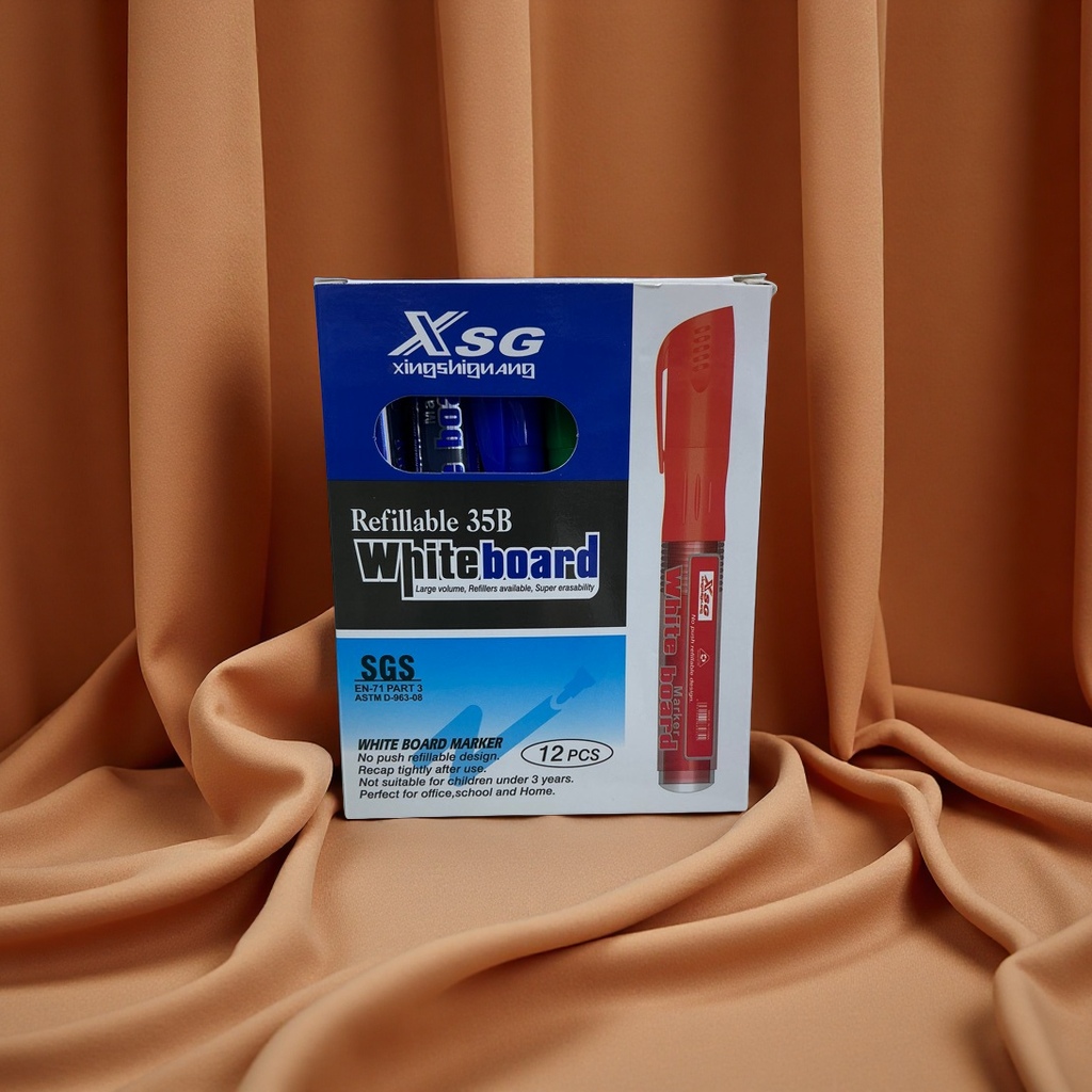 X35B可换芯白板笔可擦干擦记号笔XSG大容量纸箱装办公教学用具