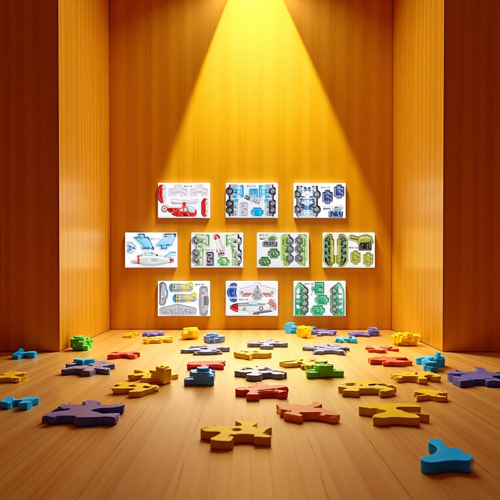 Children's educational jigsaw puzzles, DIY three-dimensional assembly toys, promotional gifts, creative jigsaw puzzles, educational toys Item Picture