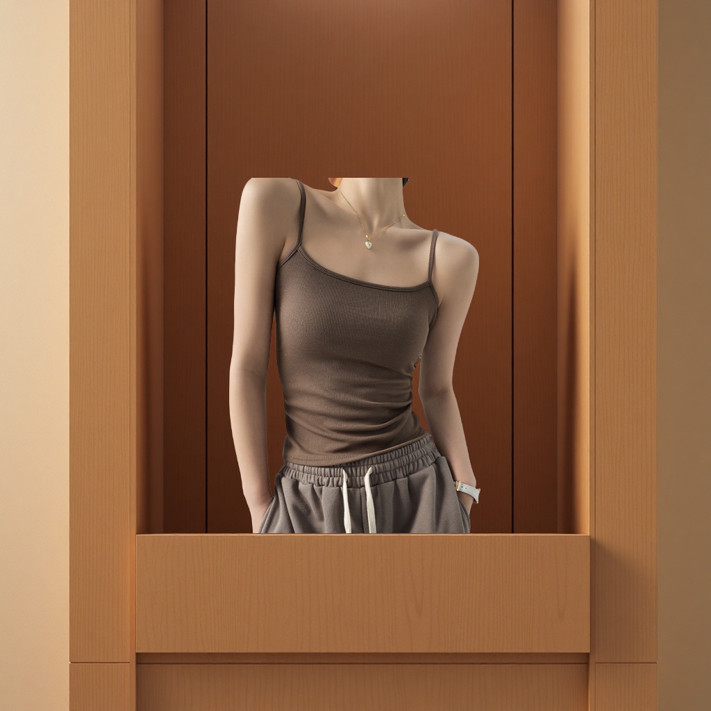 抖音爆款打底背心女春夏季螺纹小吊带内搭遮副乳可外穿西装内搭上衣女装吊带抹胸