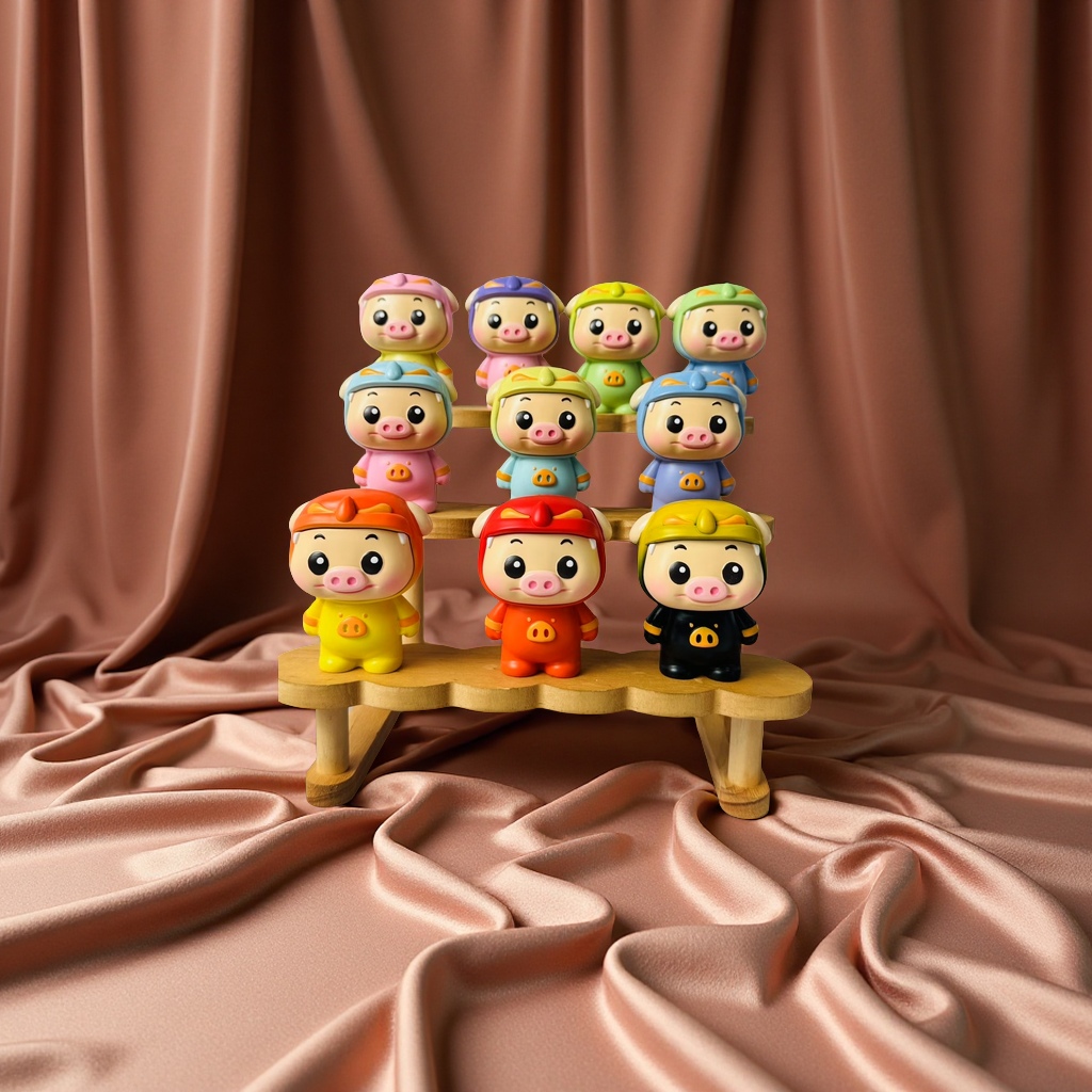 乐趣无限儿童益智玩具安全环保适合3岁以上家庭娱乐新款猪猪侠树脂大摆件批发抖音盲盒