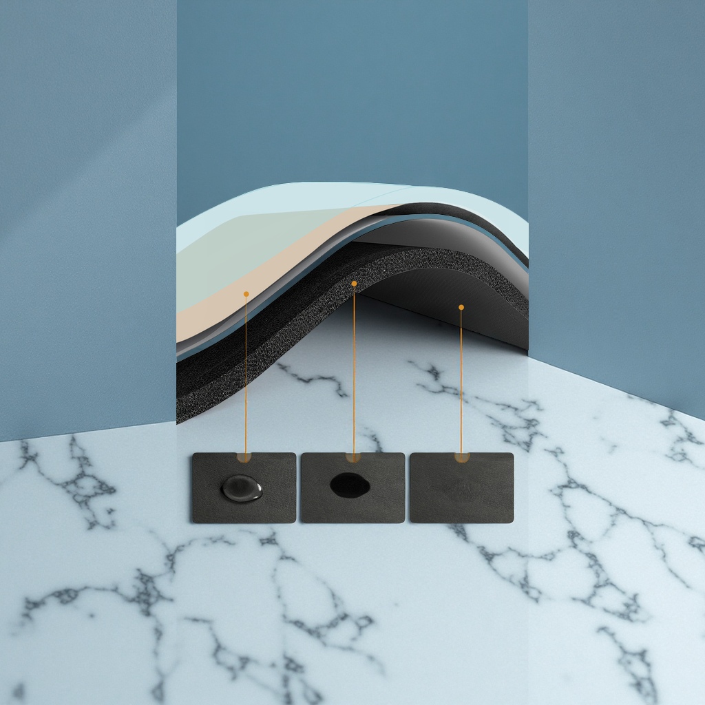 Anti-slip diatom mud bathroom floor mat, toilet absorbent mat, door floor mat, toilet and washroom anti-slip mat combination carpet details Picture