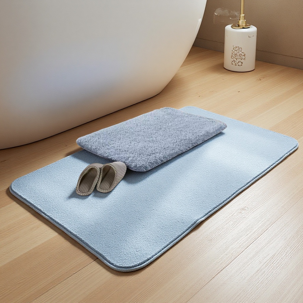 Solid color anti-slip floor MATS for home use, bedroom door floor MATS, living room absorbent, bathroom, kitchen and toilet carpets, versatile options