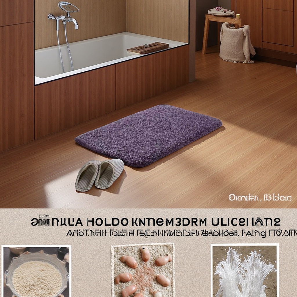 Solid color anti-slip floor MATS for home use, bedroom door floor MATS, living room absorbent, bathroom, kitchen and toilet carpets, versatile options Specification image