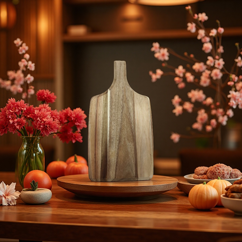 Acacia wood steak board, solid wood multi-functional meat cutting board, kitchenware, household tableware, decorative plates, thick and durable Specification drawing