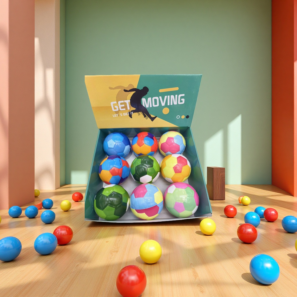 PU高弹球儿童玩具彩色运动球手眼协调反应训练益智游戏适合儿童玩耍