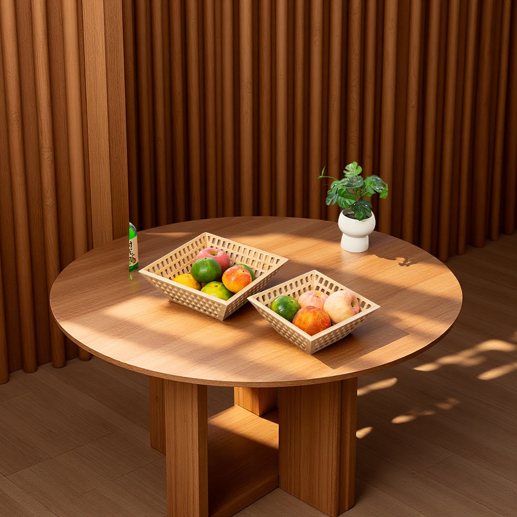 Wholesale of living room hollowed-out bamboo fruit storage baskets, household pastries, fruit plates, bread trays, handicrafts, decorations and gifts Application Scenario