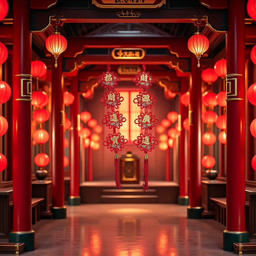 中国结福字万字结塑料镀金工艺品喜庆装饰流苏穗子挂件