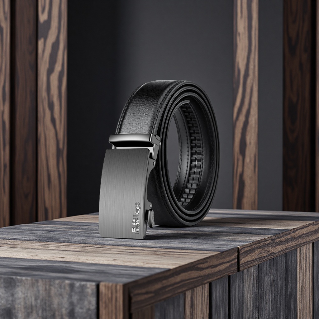 男士新款自动扣真皮腰带中青年高档牛皮二层牛皮皮带汽车摩托发动系统配件