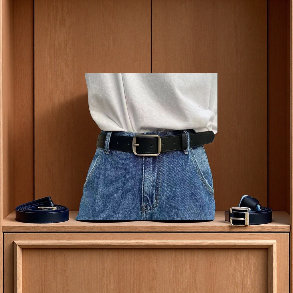 Korean-style trendy men's and women's needle-buckle belts, InS-style fashionable youth belts, student youth belts, clothing accessories details Picture