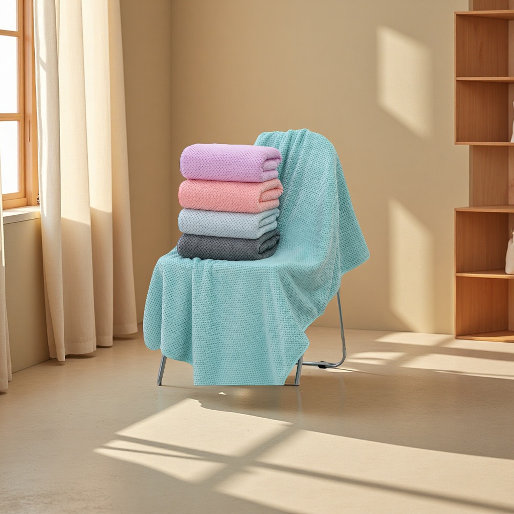 Coral fleece large bath towel thickened and enlarged, 90x170, adult quick-drying absorbent family bath towel custom gift towel home textile