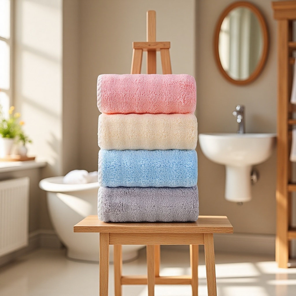 Coral fleece large bath towel thickened and enlarged, 90x170, adult quick-drying absorbent family bath towel custom gift towel home textile Item Picture