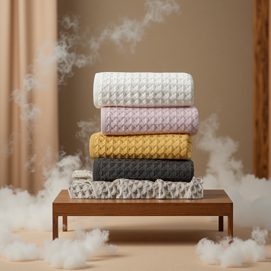 Pure cotton waffle gauze towel, adult face towel, soft and absorbent, household all-cotton Class A gift towel, face towel, home textile products