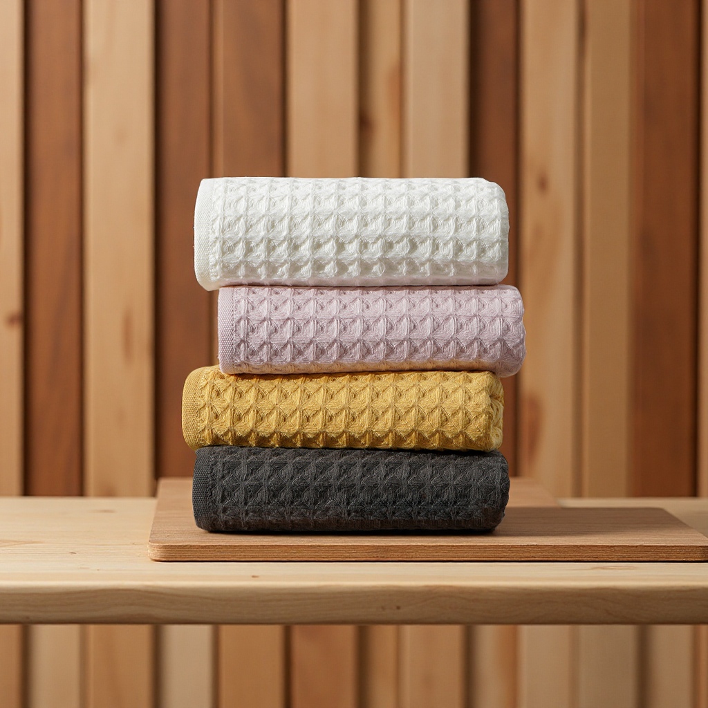 Pure cotton waffle gauze towel, adult face towel, soft and absorbent, household all-cotton Class A gift towel, face towel, home textile products Application Scenario