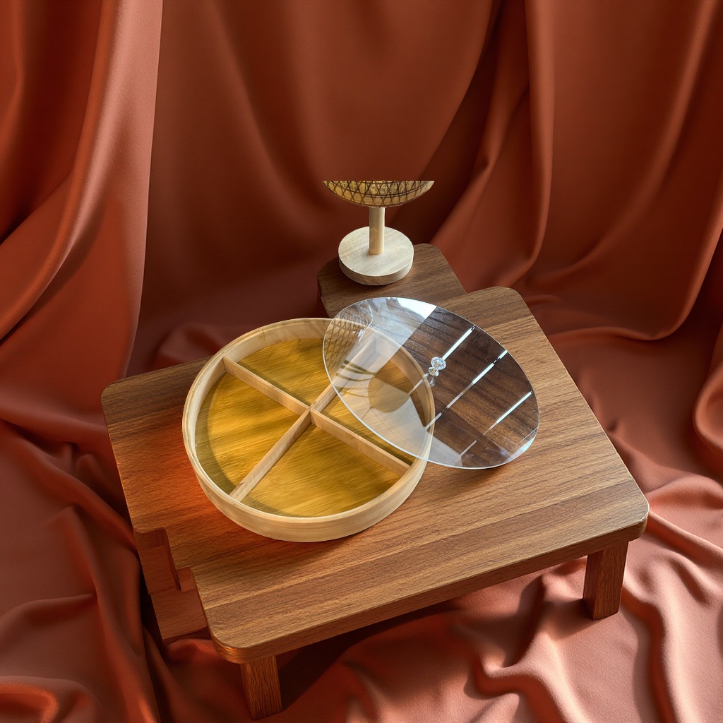 New Chinese-style dried fruit and snack storage box, home living room candy and nut storage box, daily necessities tableware, fruit plate and fruit basket Specification drawing